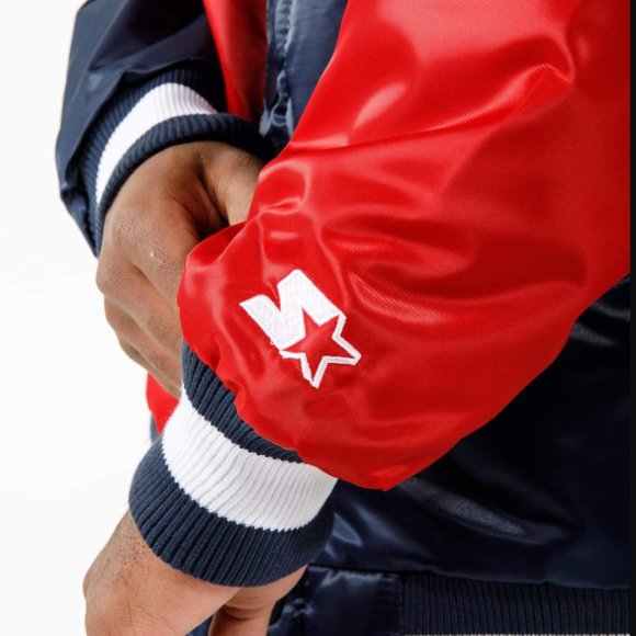 Starter Atlanta Braves MLB Satin Bomber Jacket Authentic Black Label - Picture 4 of 5